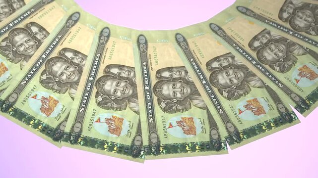 Ravishing Looping Design 20 Nakfa Curency of Eritrea