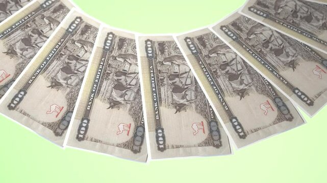 Ravishing Looping Design 100 Nakfa Curency of Eritrea