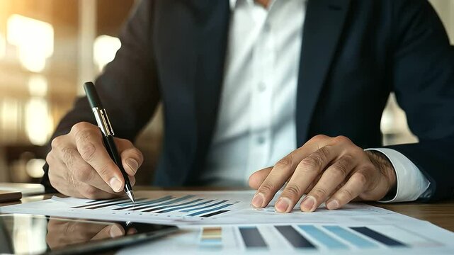 Businessperson Analyzing Data to Identify Inefficiencies