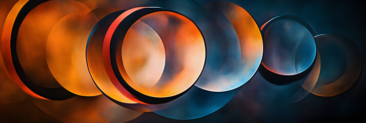 Abstract Harmony: A Concentric Dance of Colors and Textures in Ring Formations