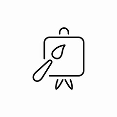 canvas draw icon sign vector