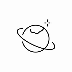 planet system icon sign vector