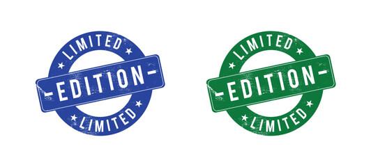 Limited edition rubber stamp. Limited edition stamp sticker icon vector.