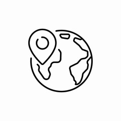 global location icon sign vector