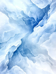 Obraz premium Abstract Blue Cloudy Landscape