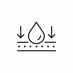 ground moisture icon sign vector