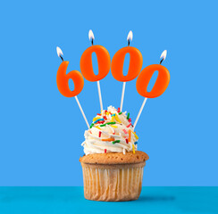 Candle number 6000 - Number of followers or likes