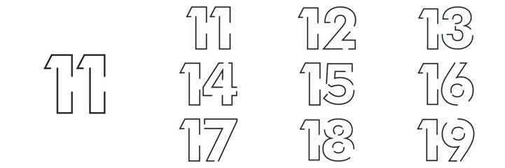 collection numbers Anniversary logo set icon vector design