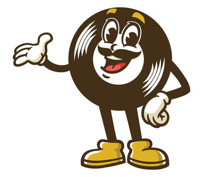 recommend clip art: Cartoon character Vinyl record with mustache