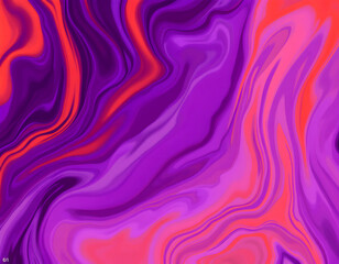 Abstract Fluid Art Painting with Purple, Red and Pink Swirls
