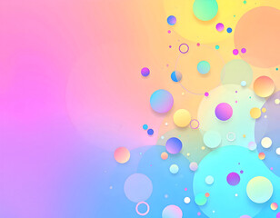 Colorful Abstract Bubbles with Gradient Background Creates Cheerful and Modern Design