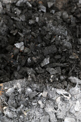 coal, charcoal burning. natural charcoal.