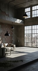 Industrial Loft Apartment with City Views