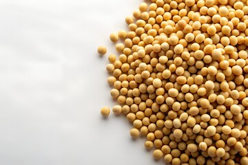 Soybeans on White Background