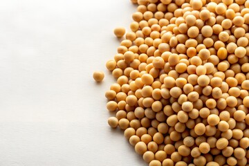 Soybeans on White Background