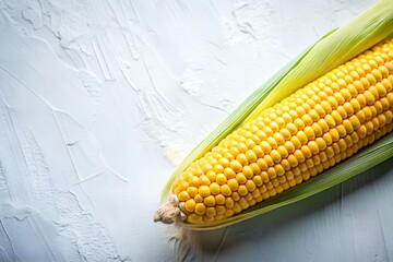 Sweet Corn on White Background