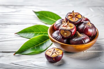 Water Chestnut on White Background