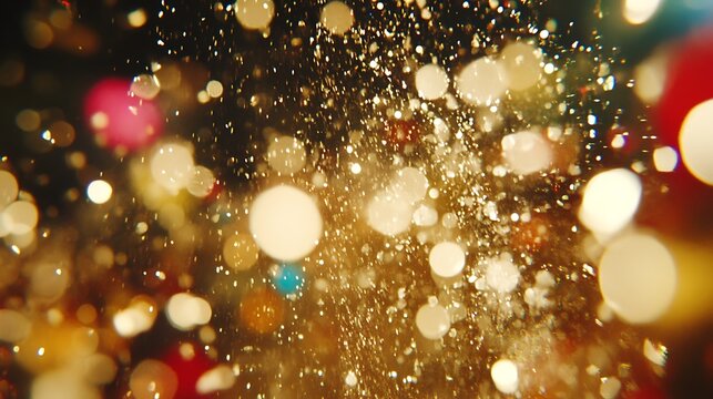 Floating particles and luminous spheres create a magical effect - Powered by Adobe