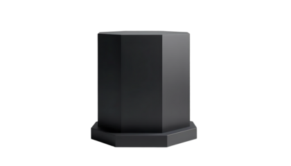Displaying Product on Gray Podium on Black Background Studio Shot