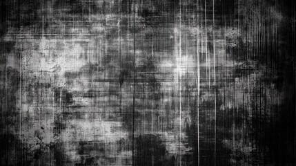 Distressed Monochrome Textures: A Study in Grunge and Industrial Decay - Abstract Patterns of Scratches, Smudges, and Vertical Lines in Black and White