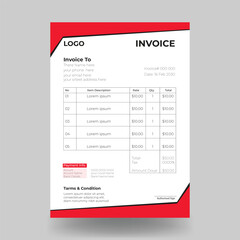 corporate invoice template design
