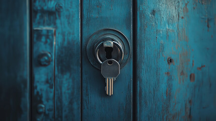 Fototapeta premium House door lock access equipment icon vector safety password privacy element with key and padlock protection security keyhole vector illustration.