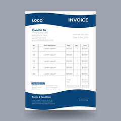 Business corporation and clean invoice template design