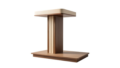 Podium Isolated on Black Backdrop for Public Speaking and Presentations