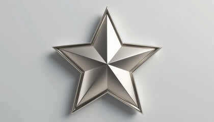 Clipart 3D d'une étoile dorée isolée sur fond blanc, design réaliste.