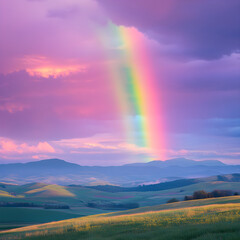 Ethereal Splendor: A Symphony of Colors Unveiling Nature's Majestic Embrace Against a Serene Sky
