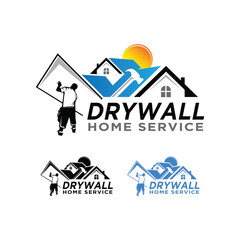 DRYWALL LOGO ILLUSTRATION TEMPLATE