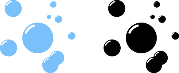 Cartoon soap foam bubbles suds framing shower gel, shampoo, shaving, mousse. Vector illustration