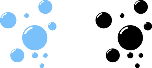 Cartoon soap foam bubbles suds framing shower gel, shampoo, shaving, mousse. Vector illustration