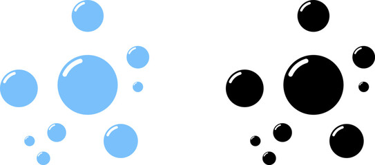 Cartoon soap foam bubbles suds framing shower gel, shampoo, shaving, mousse. Vector illustration