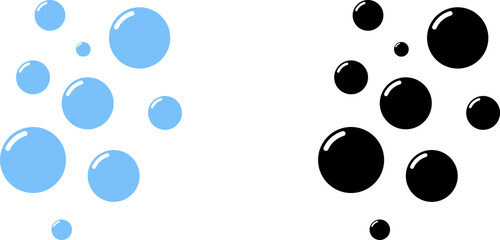 Cartoon soap foam bubbles suds framing shower gel, shampoo, shaving, mousse. Vector illustration