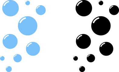 Cartoon soap foam bubbles suds framing shower gel, shampoo, shaving, mousse. Vector illustration