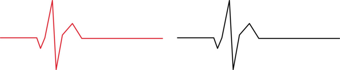 Heartbeat line icon isolated on white background. Ecg. Vector illustration.