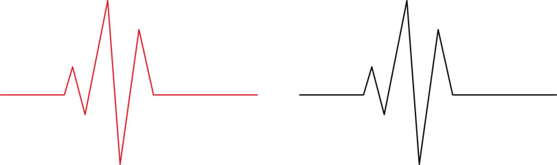 Heartbeat line icon isolated on white background. Ecg. Vector illustration.