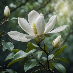 white magnolia flower