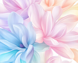 Fototapeta premium Delicate Magnolias, Soft Pastel Hues