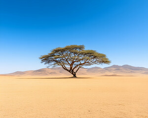 Fototapeta premium Desert Tree Under Clear Sky