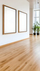 Empty Art Gallery Wall, Modern Interior