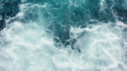 Foamy ocean waves