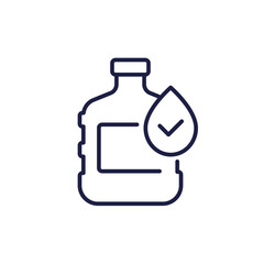 drinking water gallon line icon with big bottle