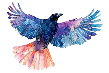 Fototapeta premium Crow isolated on white background