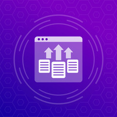 export data, documents icon, vector