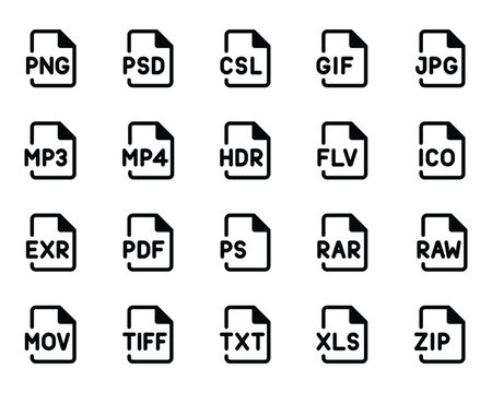 Glyph icons set for Programming files