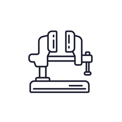 Vice tool line icon on white