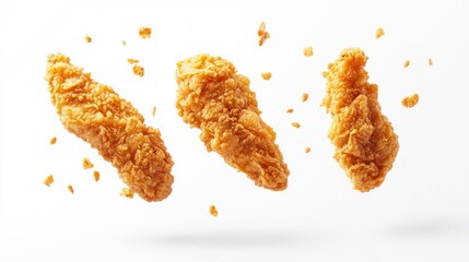 Crispy Fried Chicken Tenders in Flight