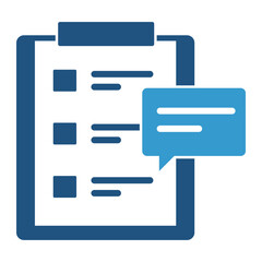 Checklist with Comment Icon. Task Management, Feedback Concept. Illustration for Productivity Concept.